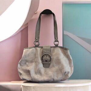 Coach Optic Linen East West Soho Signature C’s Shoulder Bag F19205